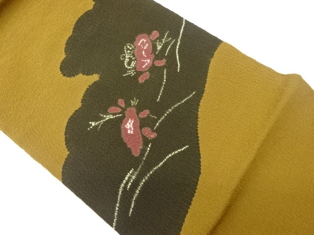 JAPANESE HIRAKI NAGOYA OBI / MATELASSE / SHIBORI / CHOJUGIGA PATTERN